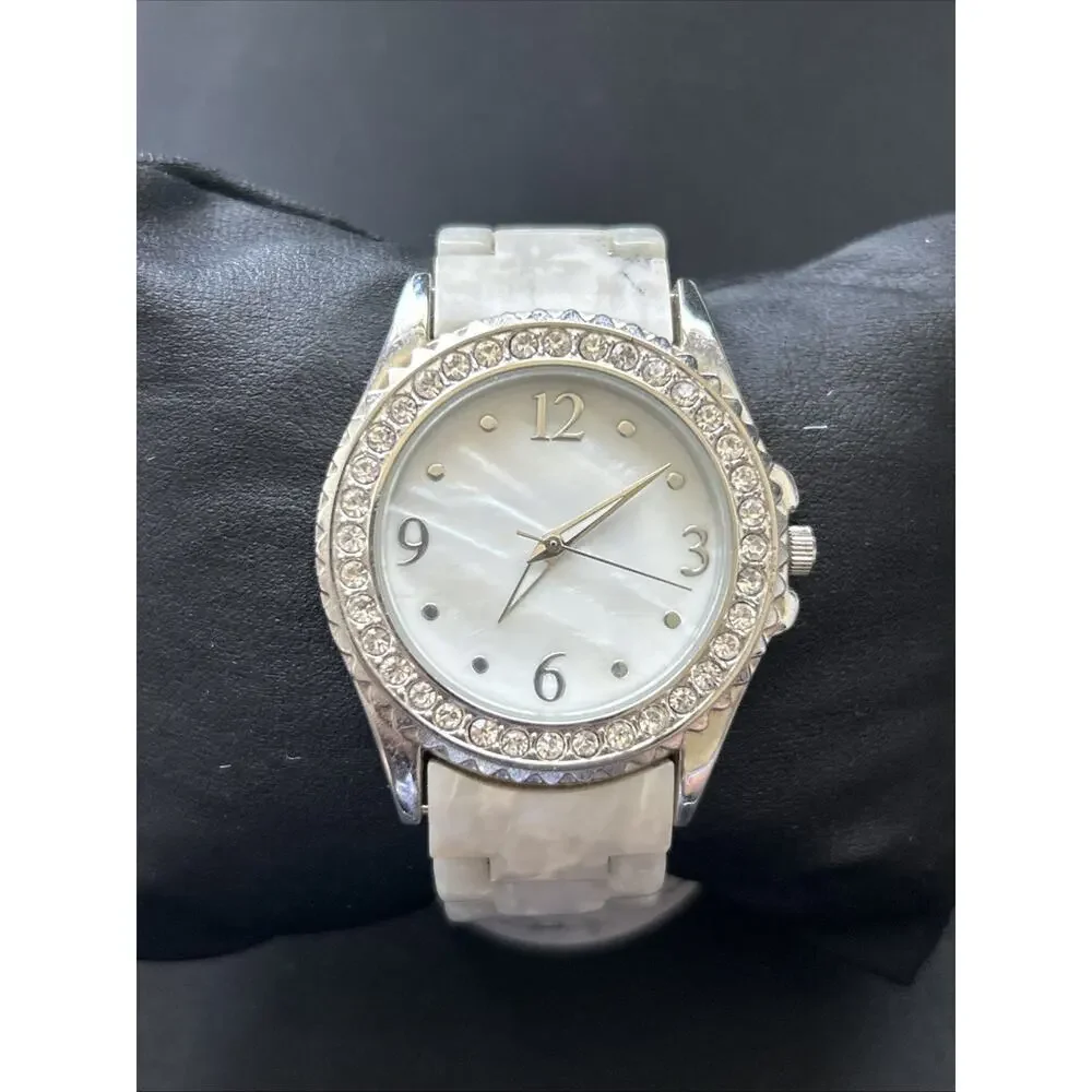 MOP Dial Silver Tone Case Women’s Quartz Watch